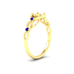Load image into Gallery viewer, celtic-infinity-semi-mount-sapphire-engagement-ring-in-yellow-gold-fdenr11611smgsablangle2-nl-yg.jpg?v=1764671740