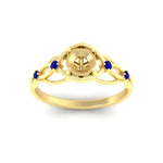 Load image into Gallery viewer, celtic-infinity-semi-mount-sapphire-engagement-ring-in-yellow-gold-fdenr11611smgsablangle5-nl-yg.jpg?v=1764671740