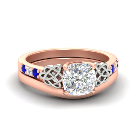 celtic-knot-cushion-cut-sapphire-ring-with-plain-band-set-in-rose-gold-fdens2255cugsablsleep-nl-rg-ws3.jpg