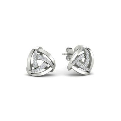 Celtic Knot Diamond Earrings