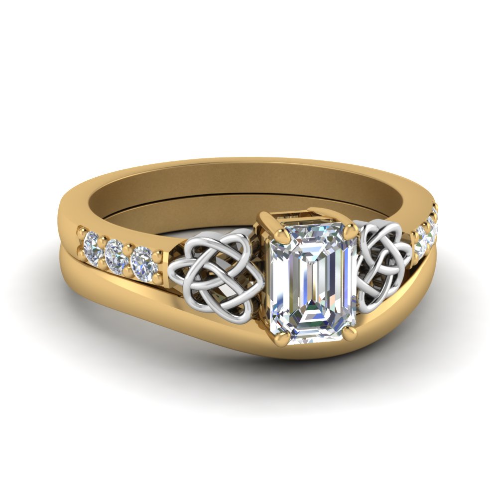 celtic-knot-emerald-cut-diamond-ring-with-plain-band-set-in-yellow-gold-FDENS2255B3EM-NL-YG?v=1756976733