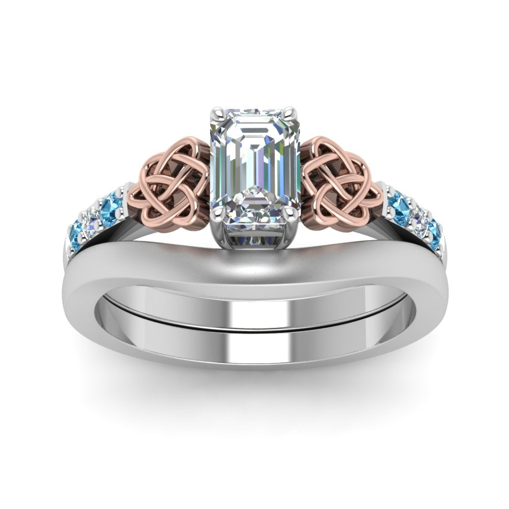 celtic-knot-emerald-cut-diamond-ring-with-plain-band-set-with-blue-topaz-in-white-gold-FDENS2255B3EMGICBLTOANGLE5-NL-WG?v=1756976733