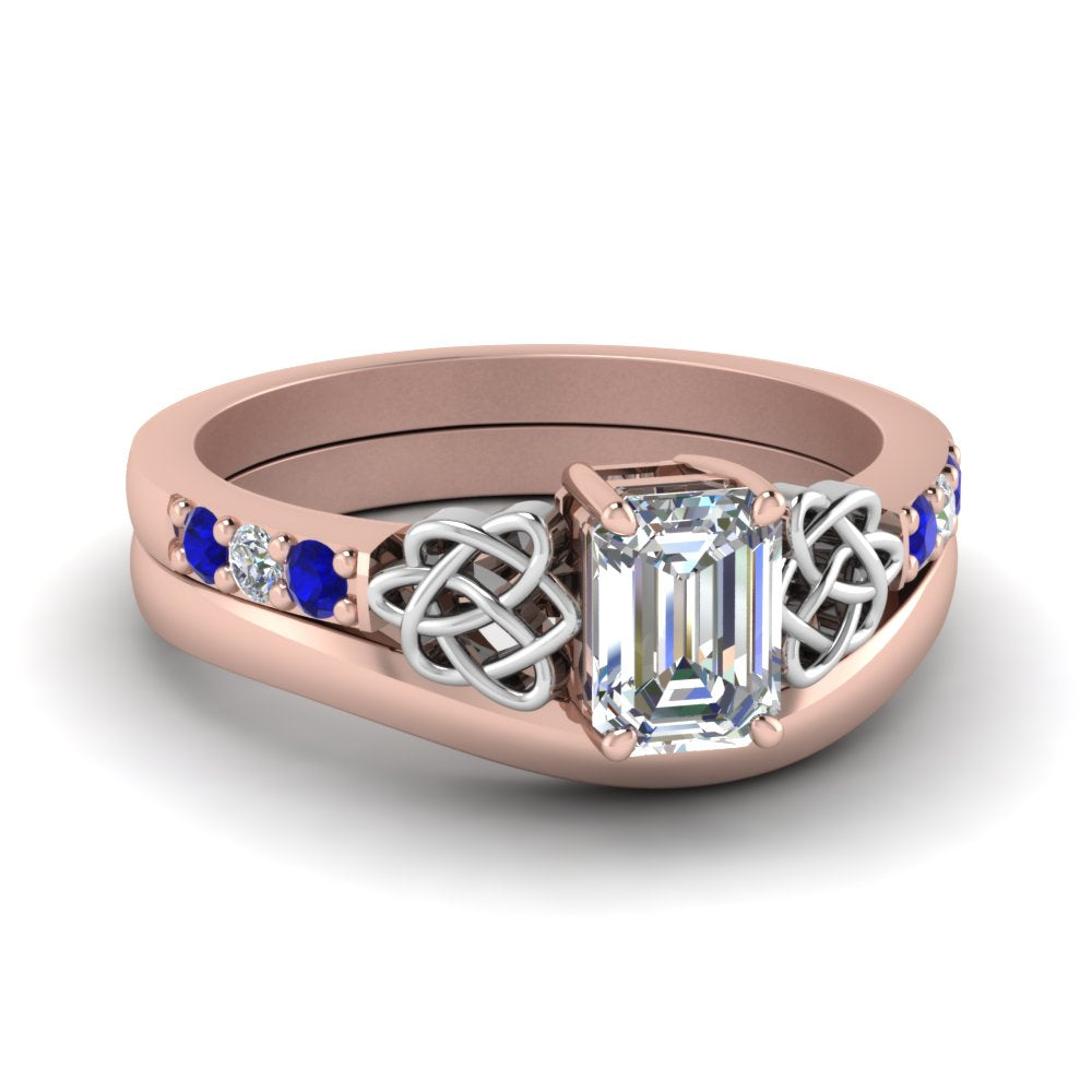 celtic-knot-emerald-cut-diamond-ring-with-plain-band-set-with-sapphire-in-rose-gold-FDENS2255B3EMGSABL-NL-RG_bf86b99b-58d7-449c-ab16-c733e52cd36f?v=1756976829