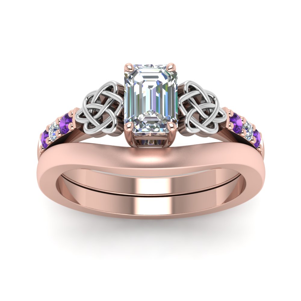 celtic-knot-emerald-cut-diamond-ring-with-plain-band-set-with-violet-topaz-in-rose-gold-FDENS2255B3EMGVITOANGLE5-NL-RG_c1081bf3-be8d-4062-b71d-c058dccfbb65?v=1756976829
