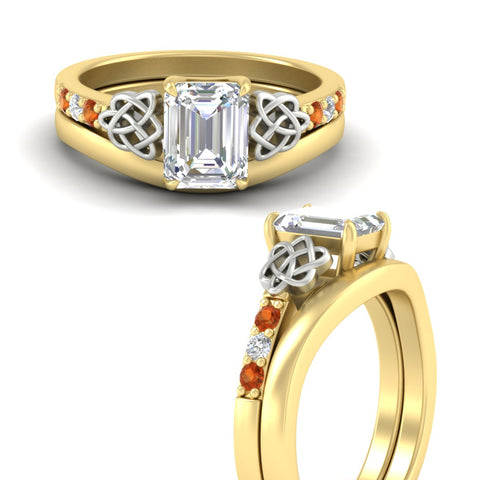 celtic-knot-emerald-cut-orange-sapphire-ring-with-plain-band-set-in-yellow-gold-fdens2255emgsaorangle3-nl-yg-ws3.jpg