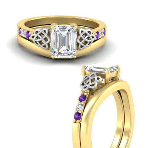 celtic-knot-emerald-cut-purple-topaz-ring-with-plain-band-set-in-yellow-gold-fdens2255emgvitoangle3-nl-yg-ws3.jpg