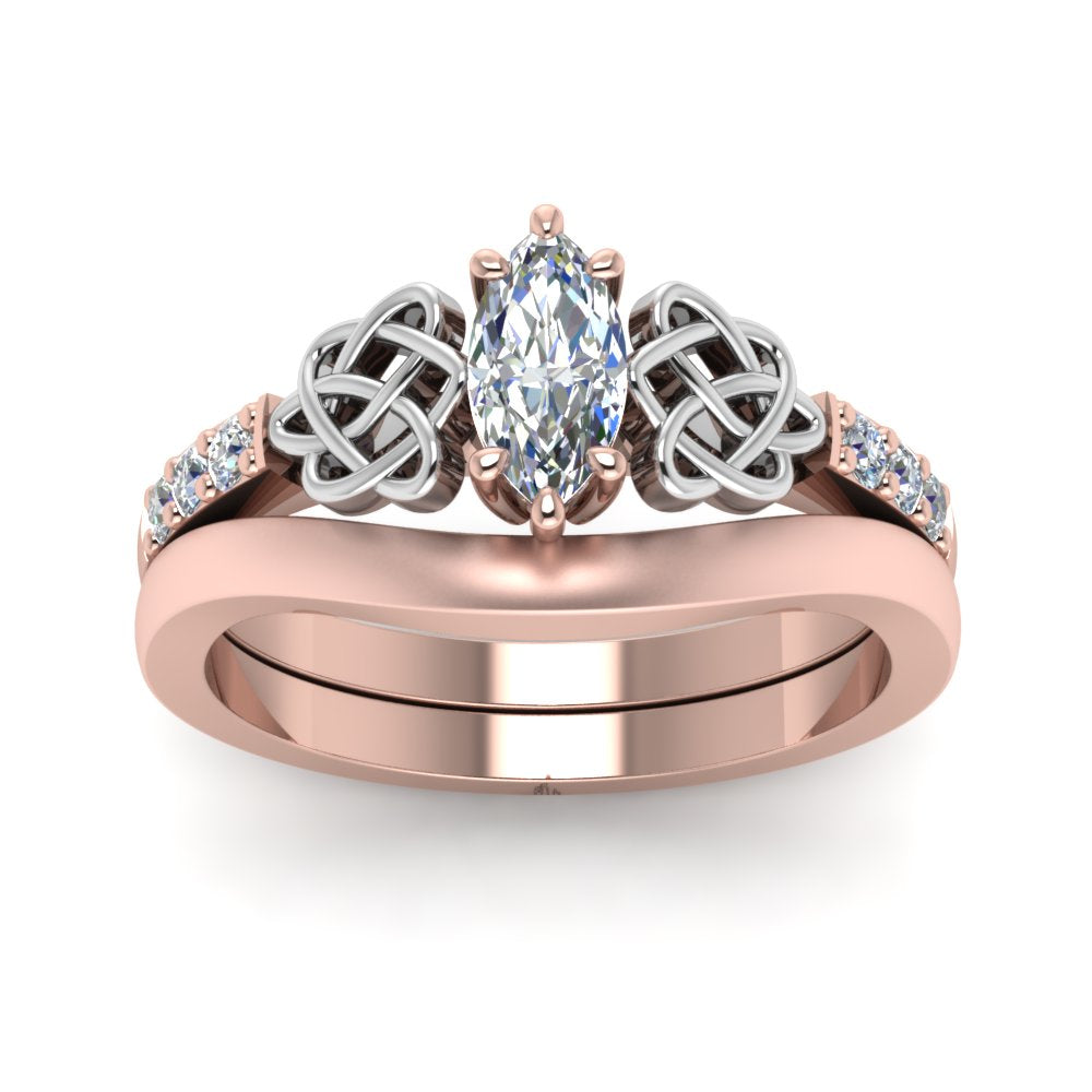 celtic-knot-marquise-cut-diamond-ring-with-plain-band-set-in-rose-gold-FDENS2255B3MQANGLE5-NL-RG?v=1756976751