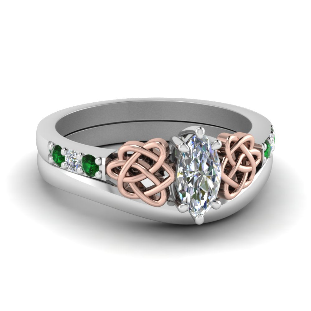 celtic-knot-marquise-cut-diamond-ring-with-plain-band-set-with-emerald-in-white-gold-FDENS2255B3MQGEMGR-NL-WG_771e6c0c-76f0-49c9-bfef-52b0a745e35c?v=1756976841