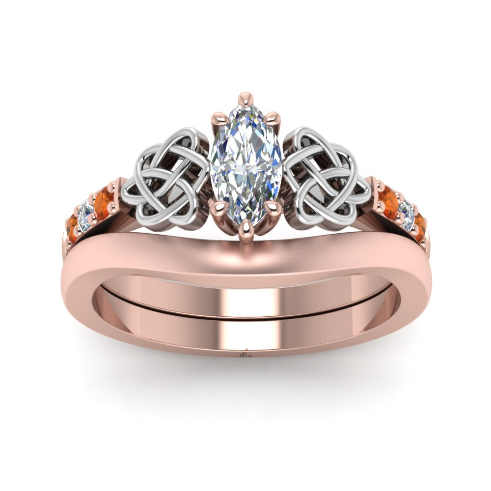 celtic-knot-marquise-cut-diamond-ring-with-plain-band-set-with-orange-sapphire-in-rose-gold-FDENS2255B3MQGSAORANGLE5-NL-RG?v=1756976751