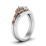 Load image into Gallery viewer, celtic-knot-marquise-cut-diamond-ring-with-plain-band-set-with-orange-sapphire-in-white-gold-FDENS2255B3MQGSAORANGLE2-NL-WG?v=1756976754
