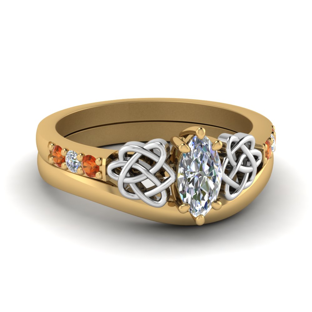 celtic-knot-marquise-cut-diamond-ring-with-plain-band-set-with-orange-sapphire-in-yellow-gold-FDENS2255B3MQGSAOR-NL-YG?v=1756976751