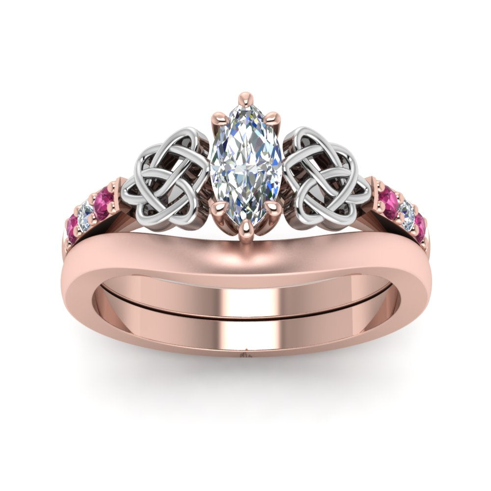 celtic-knot-marquise-cut-diamond-ring-with-plain-band-set-with-pink-sapphire-in-rose-gold-FDENS2255B3MQGSADRPIANGLE5-NL-RG?v=1756976751