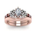 Load image into Gallery viewer, celtic-knot-marquise-cut-diamond-ring-with-plain-band-set-with-ruby-in-rose-gold-FDENS2255B3MQGRUDRANGLE5-NL-RG_a8f91f63-c57d-4736-b5ba-b199e1bab824?v=1756976841
