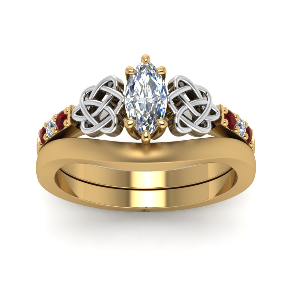 celtic-knot-marquise-cut-diamond-ring-with-plain-band-set-with-ruby-in-yellow-gold-FDENS2255B3MQGRUDRANGLE5-NL-YG?v=1756976752