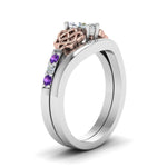 Load image into Gallery viewer, celtic-knot-marquise-cut-diamond-ring-with-plain-band-set-with-violet-topaz-in-white-gold-FDENS2255B3MQGVITOANGLE2-NL-WG?v=1756976751
