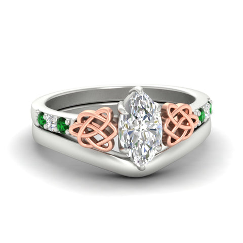 celtic-knot-marquise-cut-emerald-ring-with-plain-band-set-in-white-gold-fdens2255mqgemgrsleep-nl-wg-ws3.jpg