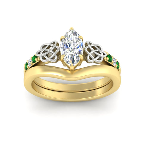 celtic-knot-marquise-cut-emerald-ring-with-plain-band-set-in-yellow-gold-fdens2255mqgemgrangle5-nl-yg-ws3.jpg