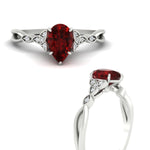 Load image into Gallery viewer, celtic-knot-pear-shaped-ruby-ring-in-white-gold-fdens9609pergrudrangle3-nl-wg?v=1756204380
