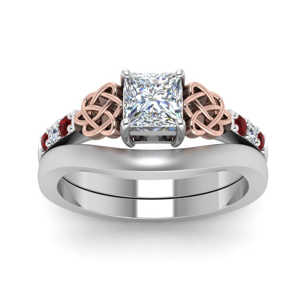 celtic-knot-princess-cut-diamond-ring-with-plain-band-set-with-ruby-in-white-gold-FDENS2255B3PRGRUDRANGLE5-NL-WG_22ba5b81-54a7-4036-af4b-a99b3010048f?v=1756976852