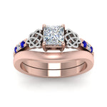 Load image into Gallery viewer, celtic-knot-princess-cut-diamond-ring-with-plain-band-set-with-sapphire-in-rose-gold-FDENS2255B3PRGSABLANGLE5-NL-RG_91435fbd-4e5c-4f2a-882f-db6e5ad51de2?v=1756976852
