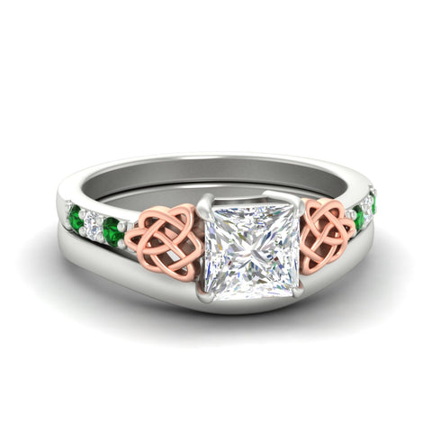 celtic-knot-princess-cut-emerald-ring-with-plain-band-set-in-white-gold-fdens2255prgemgrsleep-nl-wg-ws3.jpg