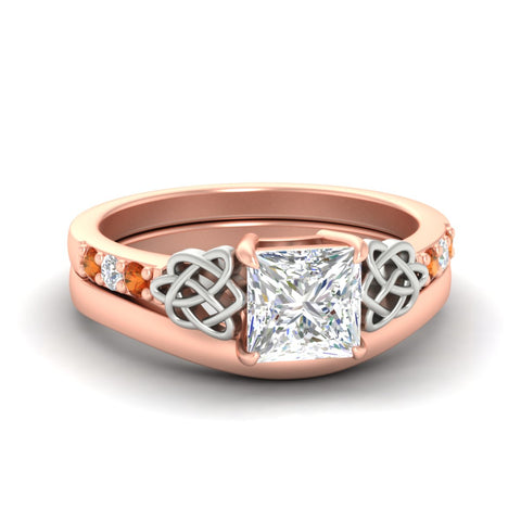 celtic-knot-princess-cut-orange-sapphire-ring-with-plain-band-set-in-rose-gold-fdens2255prgsaorsleep-nl-rg-ws3.jpg