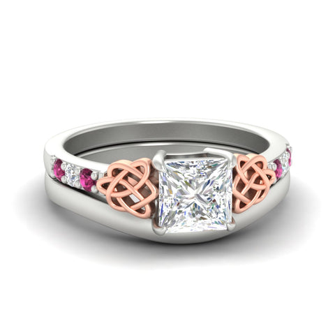 celtic-knot-princess-cut-pink-sapphire-ring-with-plain-band-set-in-white-gold-fdens2255prgsadrpisleep-nl-wg-ws3.jpg