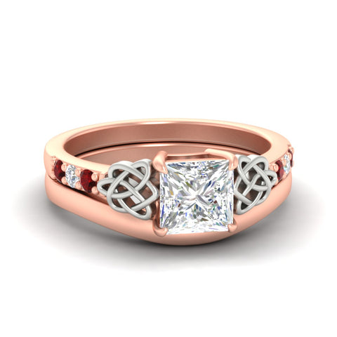 celtic-knot-princess-cut-ruby-ring-with-plain-band-set-in-rose-gold-fdens2255prgrudrsleep-nl-rg-ws3.jpg