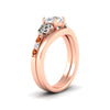 Load image into Gallery viewer, celtic-knot-round-cut-orange-sapphire-ring-with-plain-band-set-in-rose-gold-fdens2255rogsaorangle2-nl-rg-ws3.jpg