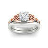 Load image into Gallery viewer, celtic-knot-round-cut-orange-sapphire-ring-with-plain-band-set-in-white-gold-fdens2255rogsaorangle5-nl-wg-ws3.jpg