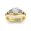Load image into Gallery viewer, celtic-knot-round-cut-ruby-ring-with-plain-band-set-in-yellow-gold-fdens2255rogrudrangle5-nl-yg-ws3.jpg