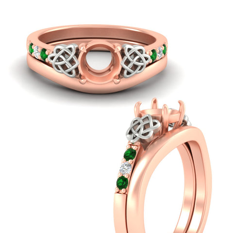 celtic-knot-semi-mount-emerald-ring-with-plain-band-set-in-rose-gold-fdens2255smgemgrangle3-nl-rg-ws3.jpg
