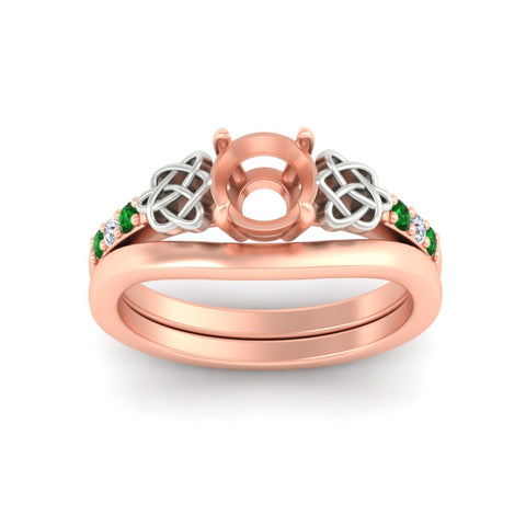 celtic-knot-semi-mount-emerald-ring-with-plain-band-set-in-rose-gold-fdens2255smgemgrangle5-nl-rg-ws3.jpg