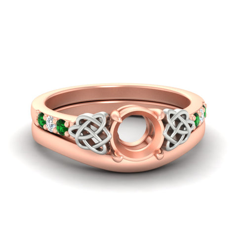celtic-knot-semi-mount-emerald-ring-with-plain-band-set-in-rose-gold-fdens2255smgemgrsleep-nl-rg-ws3.jpg