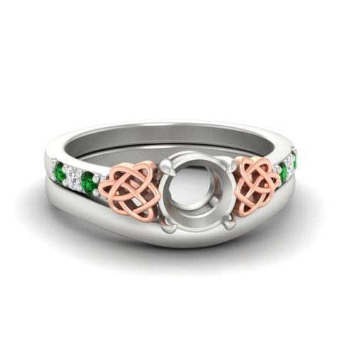 celtic-knot-semi-mount-emerald-ring-with-plain-band-set-in-white-gold-fdens2255smgemgrsleep-nl-wg-ws3.jpg