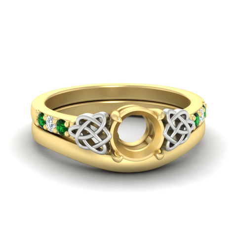 celtic-knot-semi-mount-emerald-ring-with-plain-band-set-in-yellow-gold-fdens2255smgemgrsleep-nl-yg-ws3.jpg