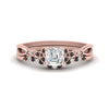 Load image into Gallery viewer, celtic-knot-split-asscher-cut-black-diamond-engagement-ring-in-rose-gold-FD9609ASGBLACK-NL-RG