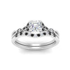 Load image into Gallery viewer, celtic-knot-split-asscher-cut-black-diamond-engagement-ring-in-white-gold-FD9609ASGBLACK-NL-WG