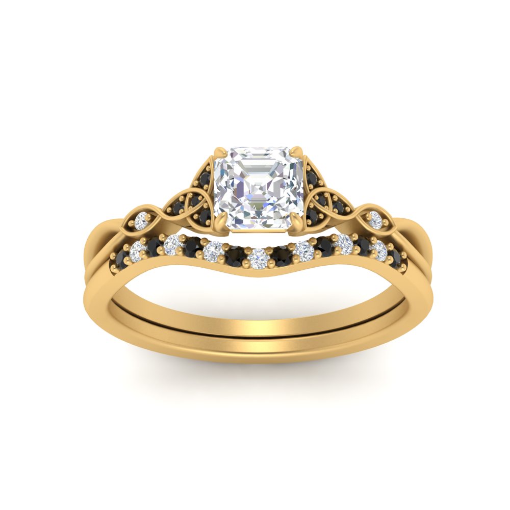 celtic-knot-split-asscher-cut-black-diamond-engagement-ring-in-yellow-gold-FD9609ASGBLACK-NL-YG