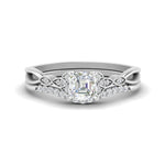 Load image into Gallery viewer, celtic-knot-split-asscher-cut-diamond-engagement-ring-in-white-gold-FD9609AS-NL-WG
