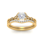 Load image into Gallery viewer, celtic-knot-split-asscher-cut-diamond-engagement-ring-in-yellow-gold-FD9609AS-NL-YG
