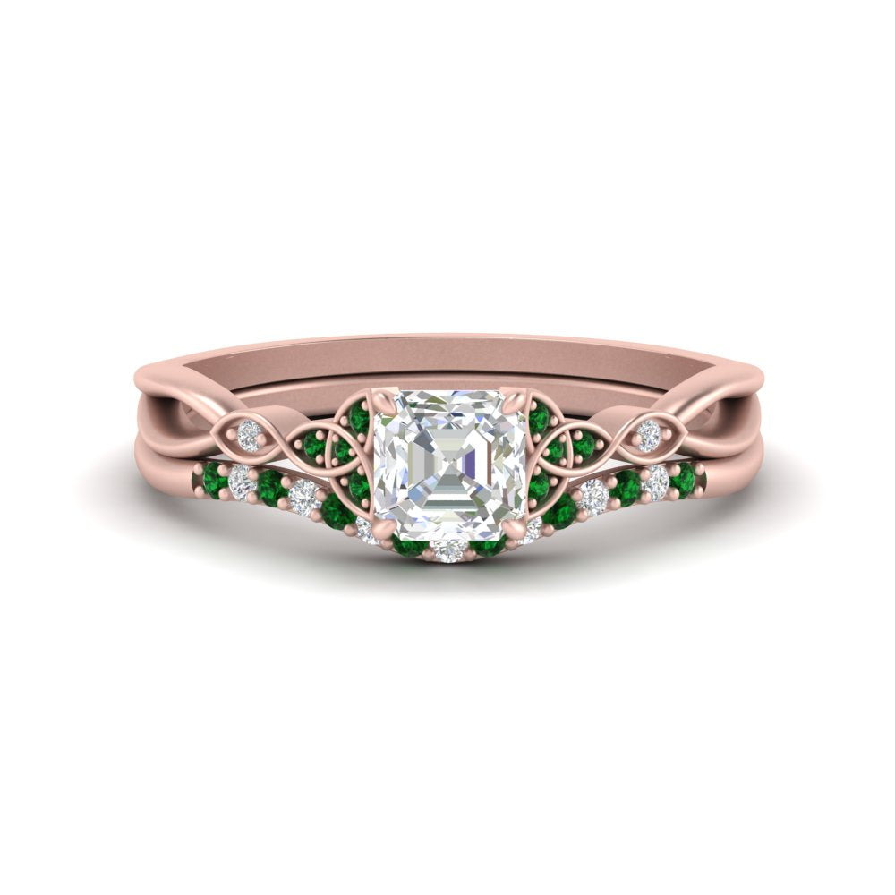 celtic-knot-split-asscher-cut-emerald-engagement-ring-in-rose-gold-FD9609ASGEMGR-NL-RG