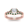 Load image into Gallery viewer, celtic-knot-split-asscher-cut-emerald-engagement-ring-in-rose-gold-FD9609ASGEMGR-NL-RG
