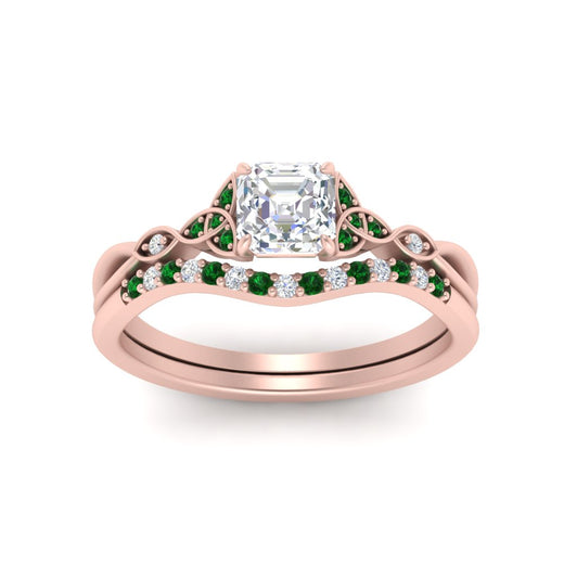 celtic-knot-split-asscher-cut-emerald-engagement-ring-in-rose-gold-FD9609ASGEMGR-NL-RG