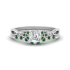 Load image into Gallery viewer, celtic-knot-split-asscher-cut-emerald-engagement-ring-in-white-gold-FD9609ASGEMGR-NL-WG