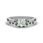 Load image into Gallery viewer, celtic-knot-split-asscher-cut-emerald-engagement-ring-in-white-gold-FD9609ASGEMGR-NL-WG
