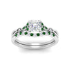 Load image into Gallery viewer, celtic-knot-split-asscher-cut-emerald-engagement-ring-in-white-gold-FD9609ASGEMGR-NL-WG