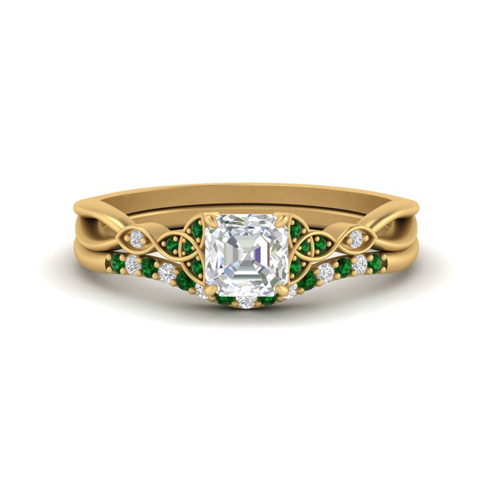celtic-knot-split-asscher-cut-emerald-engagement-ring-in-yellow-gold-FD9609ASGEMGR-NL-YG