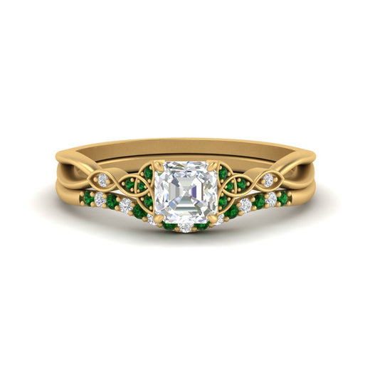 celtic-knot-split-asscher-cut-emerald-engagement-ring-in-yellow-gold-FD9609ASGEMGR-NL-YG