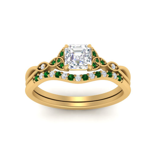 celtic-knot-split-asscher-cut-emerald-engagement-ring-in-yellow-gold-FD9609ASGEMGR-NL-YG